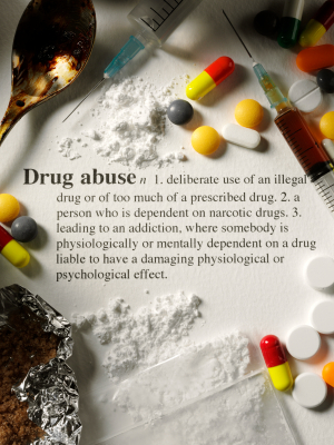 Dictionary definition of drug use and narcotics