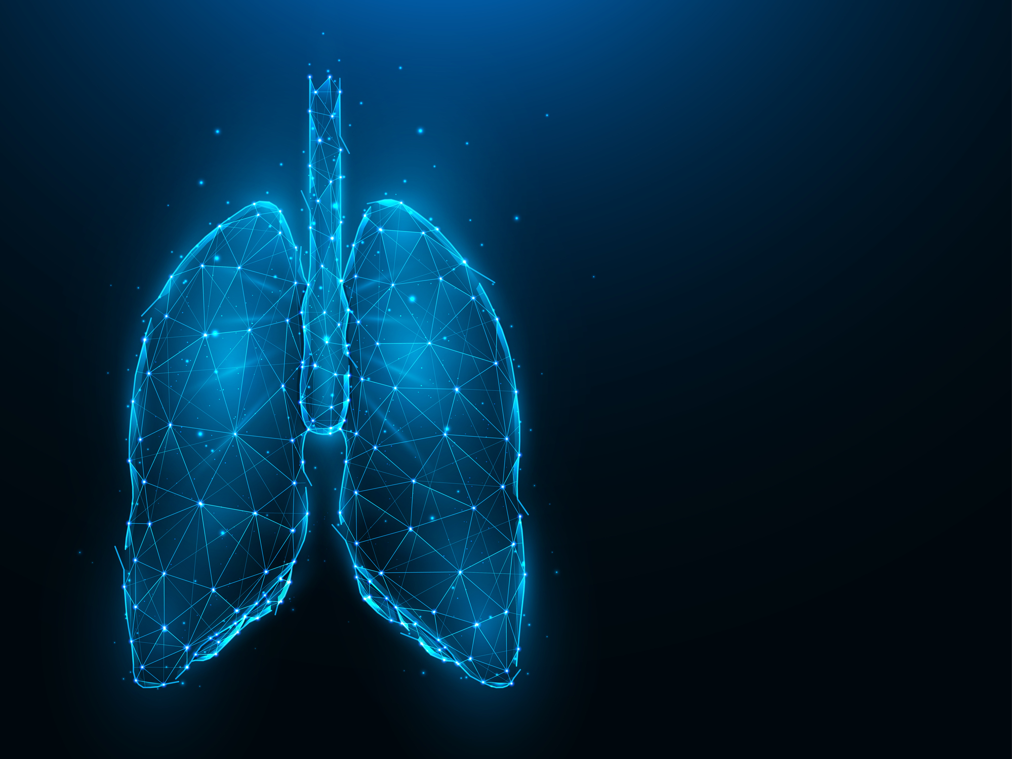 Lung graphic on blue background