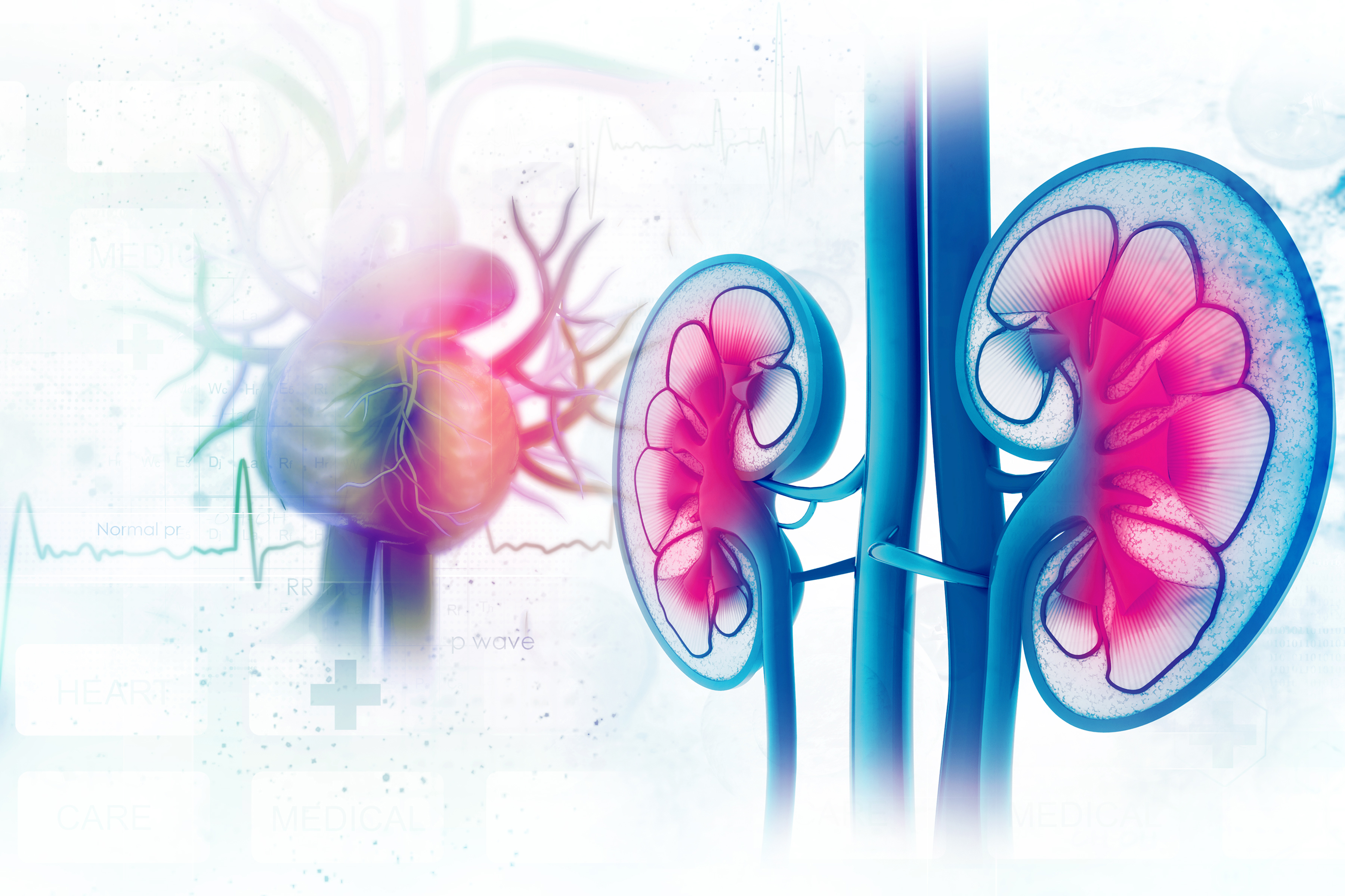 Human kidney cross section