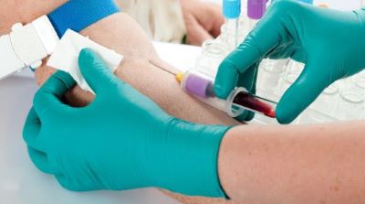 Taking a blood sample
